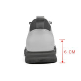 Men's Elevator Shoes – 6CM Height Increase Casual Lift Sneakers in White & Black - Himpall